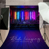 Aperturee - Aperturee Dark Room Lightsabers Science Fiction Sweep Backdrop